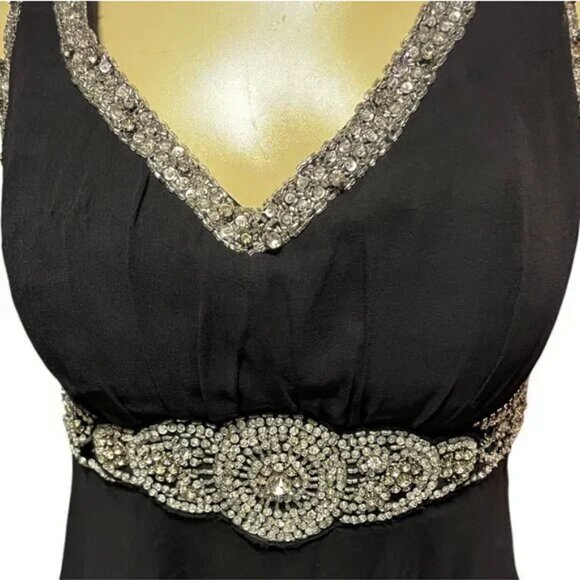 Basix II Silk & Rhinestones Sleeveless Dress - Picture 2 of 5